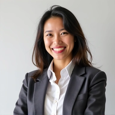 Professional headshot of a friendly nutritionist, smiling warmly
